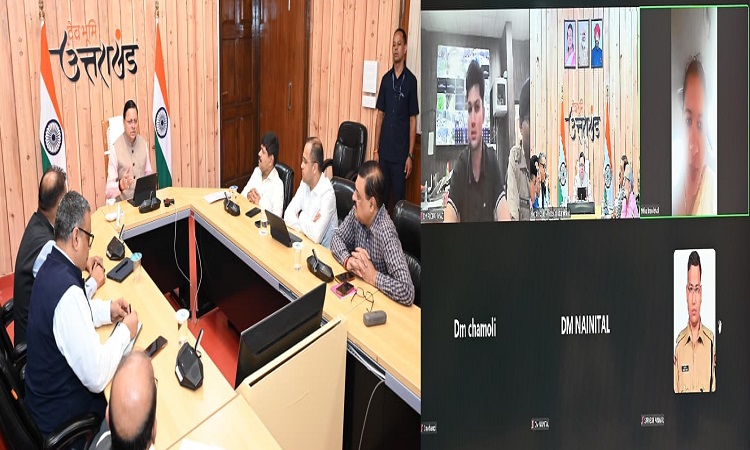 सीएम धामी ने जिलाधिकारियों को दिए त्वरित राहत एवं बचाव कार्यों को संचालित करने के निर्देश