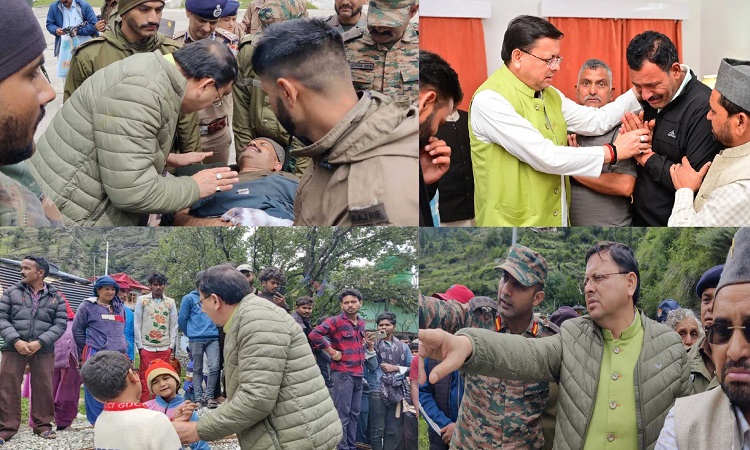 मौसम की चुनौतियों के बावजूद सीएम पुष्कर सिंह धामी पहुंचे ग्राउंड जीरो पर