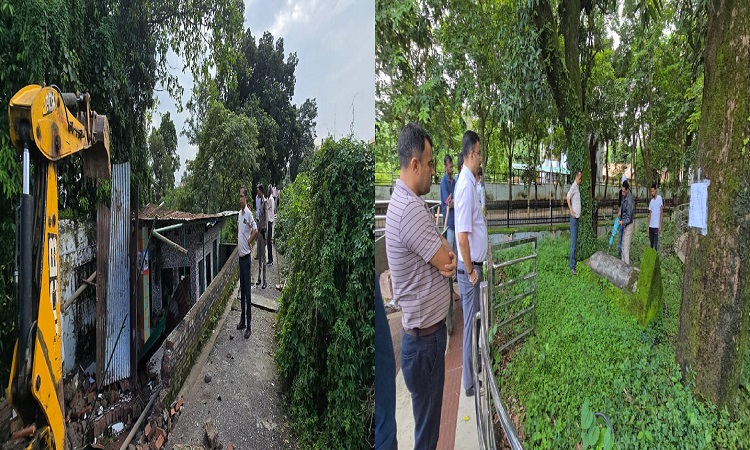 नेहरूग्राम; एनआईवीएच में सरकारी भूमि पर अतिक्रमण कर बनाई गई मजार ध्वस्त