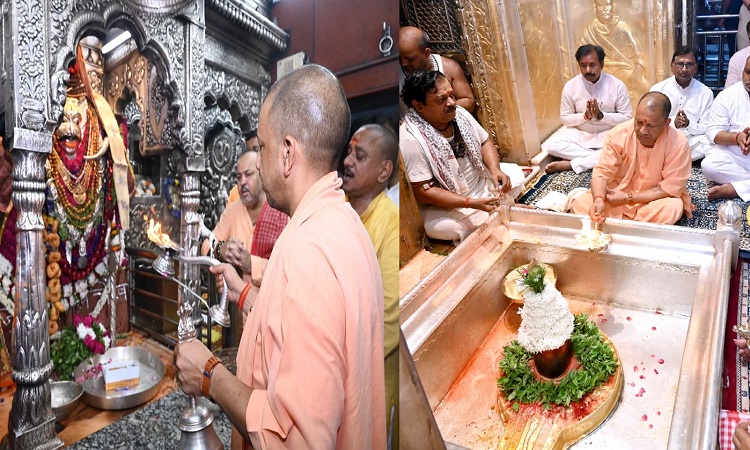 मुख्यमंत्री ने काशी विश्वनाथ और काल भैरव के किए दर्शन-पूजन
