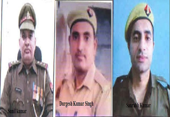 अदम्य साहस और बलिदान के प्रतीक बने शहीद निरीक्षक सुनील, मुख्य आरक्षी दुर्गेश और आरक्षी सौरभ