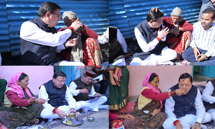मुख्यमंत्री ने प्रभावितों के साथ किया भोजन, कहा- हर संकट की घड़ी में जनता के साथ खड़ी है सरकार
