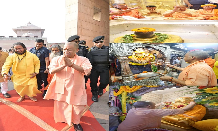 सीएम योगी ने श्रीकाशी विश्वनाथ और काल भैरव के किए दर्शन, सतुआ बाबा आश्रम में संतों से की भेंट