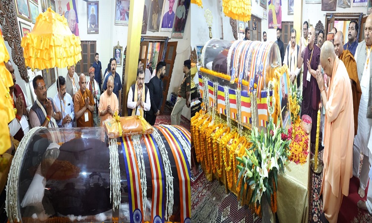 बौद्ध धर्मगुरु भदंत ज्ञानेश्वर को सीएम योगी ने दी श्रद्धांजलि