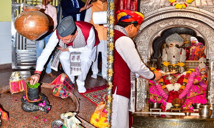 मुख्यमंत्री धामी ने तीर्थराज पुष्कर स्थित श्री ब्रह्मा मंदिर में की पूजा-अर्चना