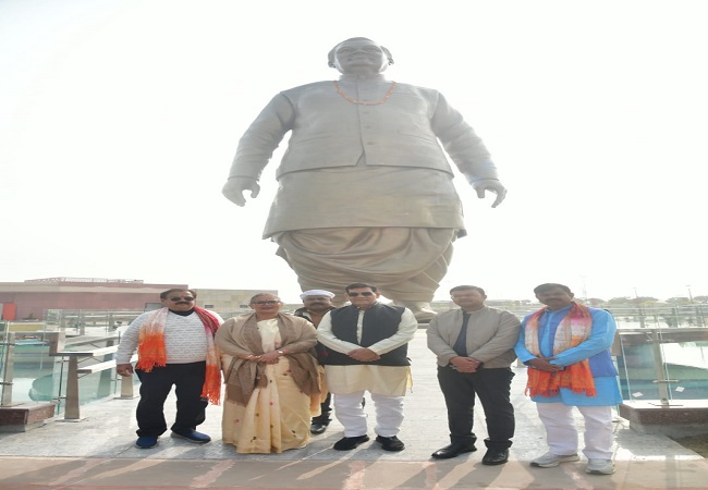 राष्ट्रीय प्रेरणा स्थल का मंत्री एके शर्मा ने किया निरीक्षण