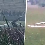 प्रयागराज में सेना का ट्रेनी एयरक्राफ्ट तालाब में गिरा, इलाके में हड़कंप