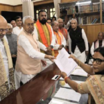 नीतीश कुमार ने राज्यसभा के लिए भरा नामांकन, नितिन नवीन ने भी दाखिल किया पर्चा