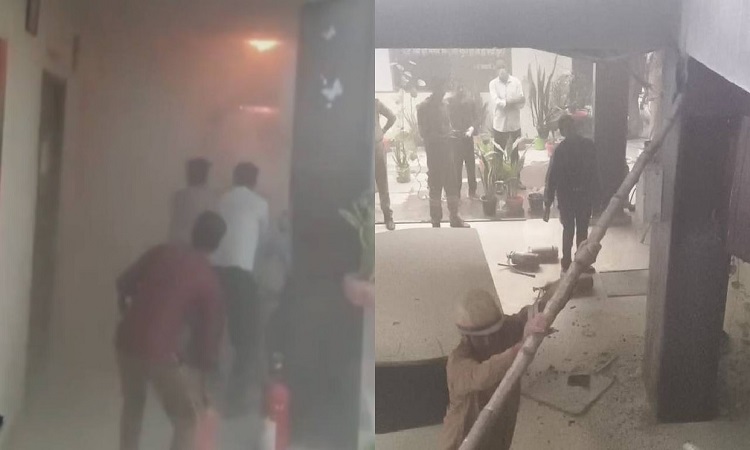 लखनऊ के लोकबंधु अस्पताल में लगी आग, कर्मचारियों की सतर्कता से बड़ा हादसा टला