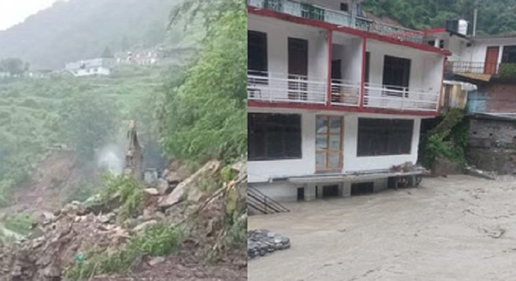 उत्तराखंड में बारिश का कहर! यमुनोत्री हाईवे पर भूस्खलन, स्यानाचट्टी में होटलों तक पहुंची यमुना