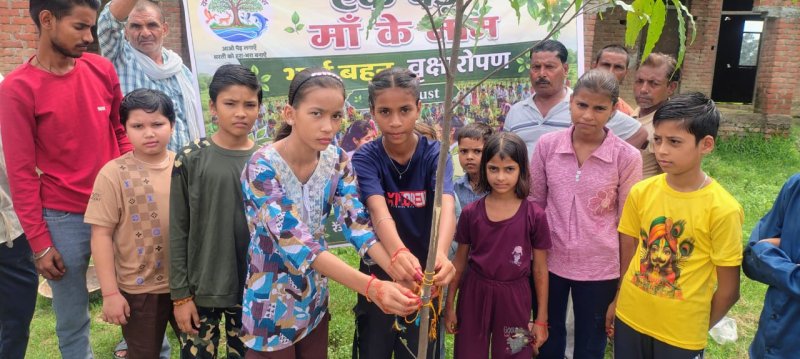 रक्षाबंधन के पर्व पर भाई-बहनों ने लगाए एक लाख से अधिक पौधे