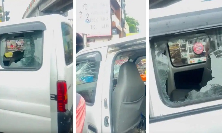 लखनऊ में कांवड़ यात्रा के दौरान स्कूल वैन पर पथराव, बच्चों में मची दहशत