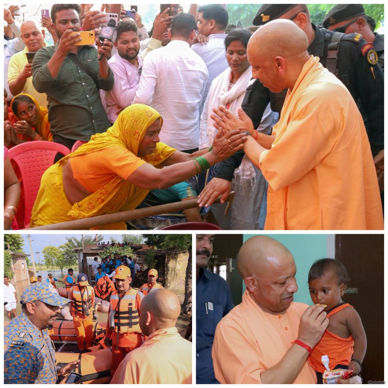 बाढ़ पीड़ितों के बीच पहुंचे मुख्यमंत्री, दुख दर्द साझा कर राहत सामग्री का किया वितरण