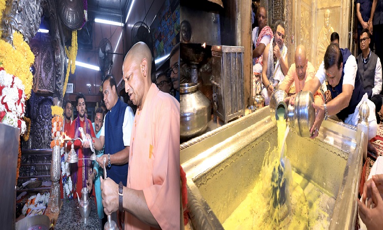 CM योगी और असम के मुख्यमंत्री हिमंता ने काशी कोतवाल और बाबा विश्वनाथ का किया दर्शन-पूजन